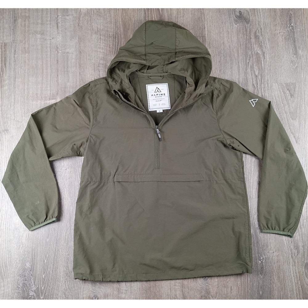 Alpine Design Anorak Green Water Repellant Rain Jacket Men's M